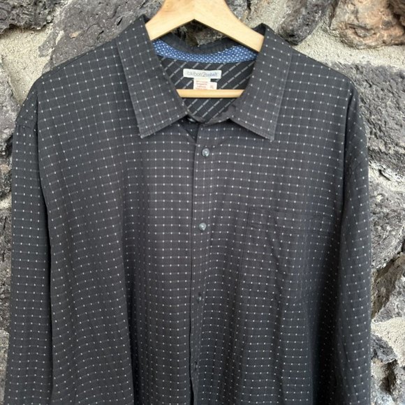 Carbon 2 Cobalt Shirt Mens Sz XL Textured 100% Cotton Button-Up - Picture 2 of 10